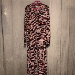 GANNI zebra print pink two piece size 34